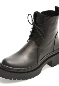 Ghete FLAVIA PASSINI negre, 903SYD, din piele naturala imagine