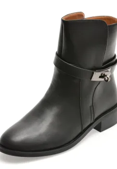 Ghete FLAVIA PASSINI negre, C5689, din piele naturala imagine