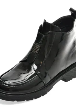 Ghete FLAVIA PASSINI negre, E0932, din piele naturala lacuita imagine