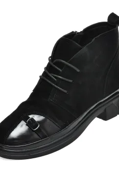 Ghete FLAVIA PASSINI negre, T1565, din piele intoarsa imagine