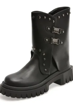 Ghete FLAVIA PASSINI negre, TC248, din piele naturala imagine