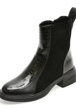 Ghete FLAVIA PASSINI negre, TC310, din piele naturala imagine