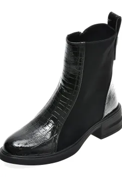 Ghete FLAVIA PASSINI negre, TC310, din piele naturala imagine
