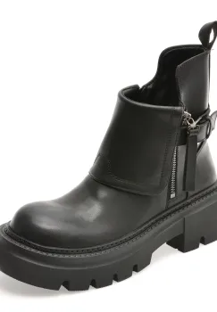 Ghete FLAVIA PASSINI negre, V3125, din piele naturala imagine