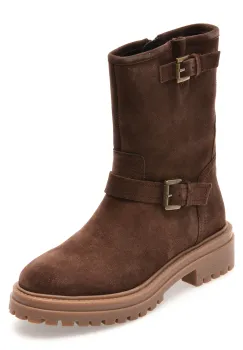 Ghete GEOX maro, D56HRD, din piele intoarsa imagine