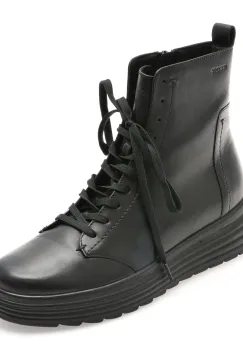 Ghete GEOX negre, D94FDA, din piele naturala imagine