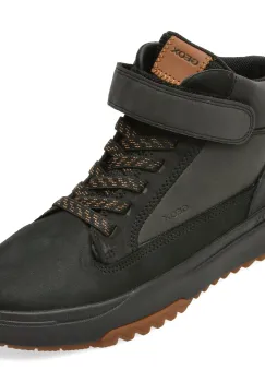 Ghete GEOX negre, J16FMA, din piele naturala imagine