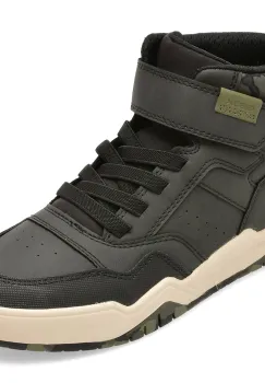 Ghete GEOX negre, J367RF, din piele ecologica imagine