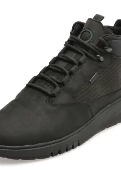 Ghete GEOX negre, U36APA, din piele naturala imagine