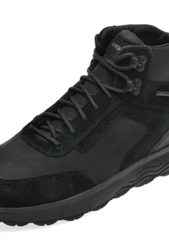 Ghete GEOX negre, U46FDC, din piele naturala imagine