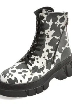 Ghete GRYXX alb-negru, 091T113, din piele naturala imagine