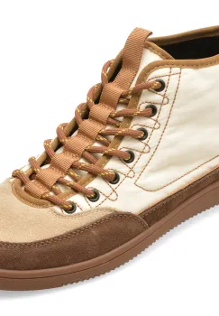Ghete GRYXX bej, M99898, din material textil si piele naturala imagine