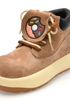 Ghete GRYXX gri, BC2536, din piele naturala imagine