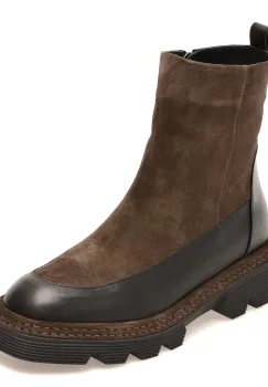 Ghete GRYXX kaki, 096K853, din piele intoarsa imagine