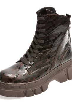 Ghete GRYXX maro, 091T113, din piele naturala lacuita imagine