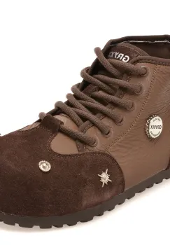 Ghete GRYXX maro, 5K688, din material textil si piele naturala imagine