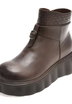 Ghete GRYXX maro, 9289, din piele naturala imagine