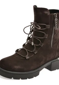 Ghete GRYXX maro, M405B, din piele intoarsa imagine