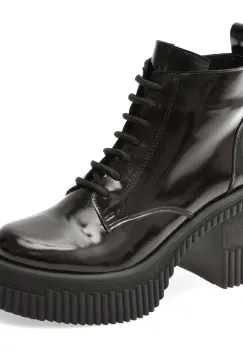 Ghete GRYXX negre, 1763831, din piele naturala lacuita imagine