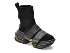 Ghete GRYXX negre, 201272B, din material textil si piele intoarsa imagine