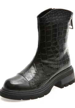Ghete GRYXX negre, 2157, din piele croco imagine
