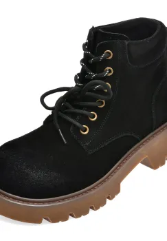 Ghete GRYXX negre, 258837, din piele intoarsa imagine