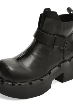 Ghete GRYXX negre, 2626, din piele naturala imagine