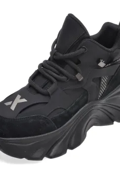 Ghete GRYXX negre, 3280, din material textil si piele naturala imagine