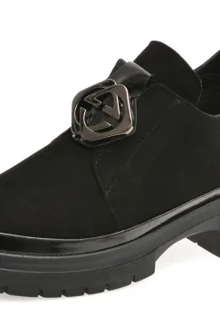 Ghete GRYXX negre, 386467, din piele intoarsa imagine