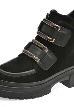 Ghete GRYXX negre, 386469, din piele intoarsa imagine