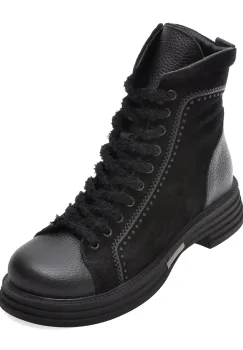 Ghete GRYXX negre, 4212726, din piele intoarsa imagine