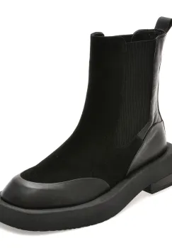 Ghete GRYXX negre, 481711, din piele intoarsa imagine