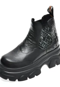 Ghete GRYXX negre, 59528, din piele naturala imagine