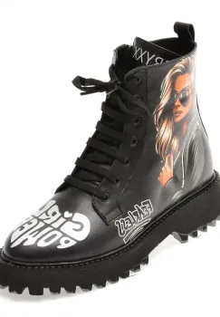 Ghete GRYXX negre, 5962331, din piele naturala imagine