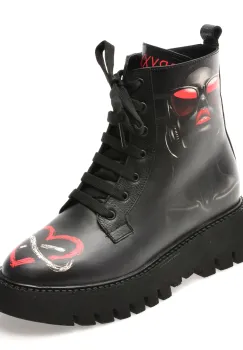 Ghete GRYXX negre, 5962332, din piele naturala imagine