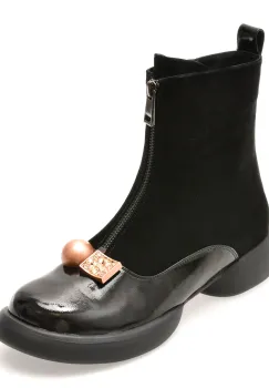 Ghete GRYXX negre, 5W306, din piele intoarsa imagine