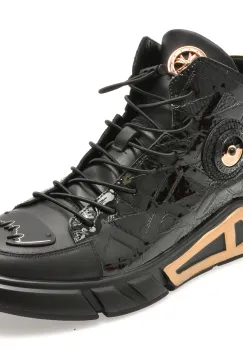 Ghete GRYXX negre, 851351, din piele naturala imagine