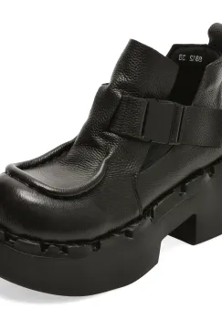 Ghete GRYXX negre, 8812, din piele naturala imagine
