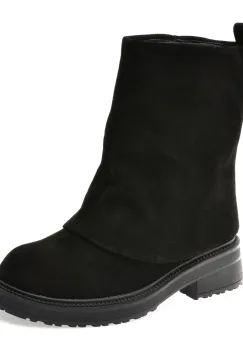 Ghete GRYXX negre, D729, din piele intoarsa imagine