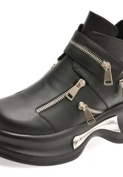Ghete GRYXX negre, EB997, din piele naturala imagine