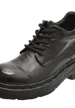 Ghete GRYXX negre, K7101, din piele naturala imagine