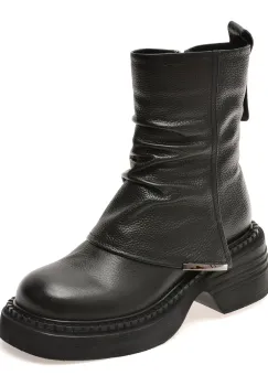 Ghete GRYXX negre, M1058B, din piele naturala imagine
