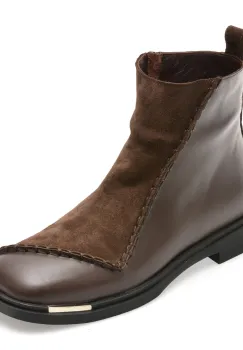 Ghete IMAGE maro, 208322, din piele naturala imagine