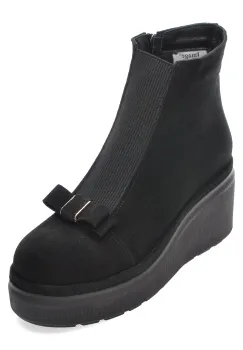Ghete IMAGE negre, 117K574, din piele intoarsa imagine