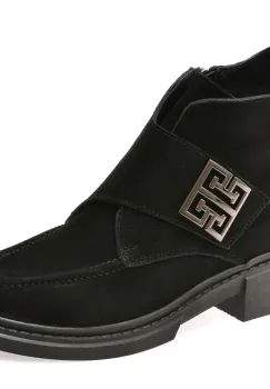 Ghete IMAGE negre, 2282211, din piele intoarsa imagine