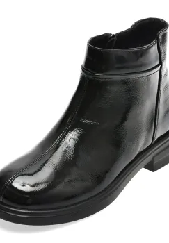 Ghete IMAGE negre, E9815, din piele naturala lacuita imagine