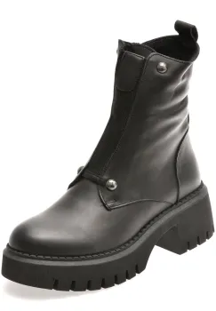 Ghete MOLLY BESSA negre, 6298135, din piele naturala imagine