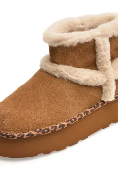 Ghete O-JOO maro, GWEN, din piele intoarsa imagine