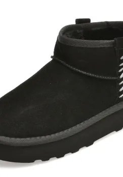 Ghete O-JOO negre, BRITNEY, din piele intoarsa imagine