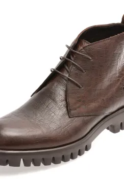 Ghete RELAX maro, KRL9910, din piele naturala imagine